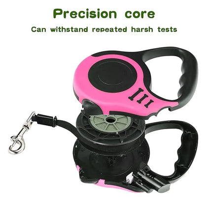 Retractable Dog Leash, 3M/5M Extendable Walking Lead for Small & Large Dogs with One-Button Brake & Lock, Strong Nylon Tape